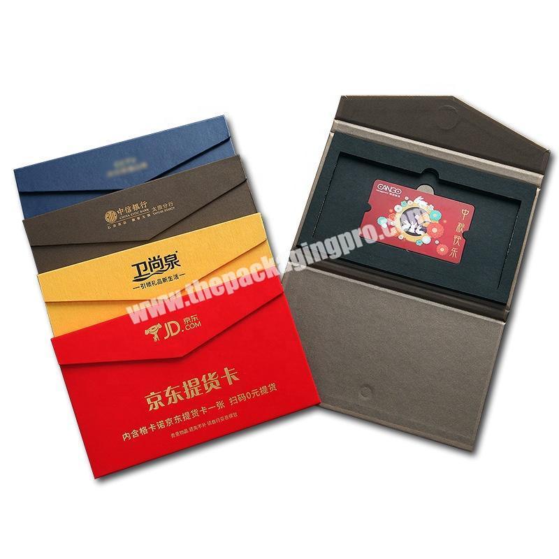 custom shrink type gift card packaging credit card packaging box paper card packaging
