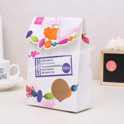 custom special type closure paper candy bag with window