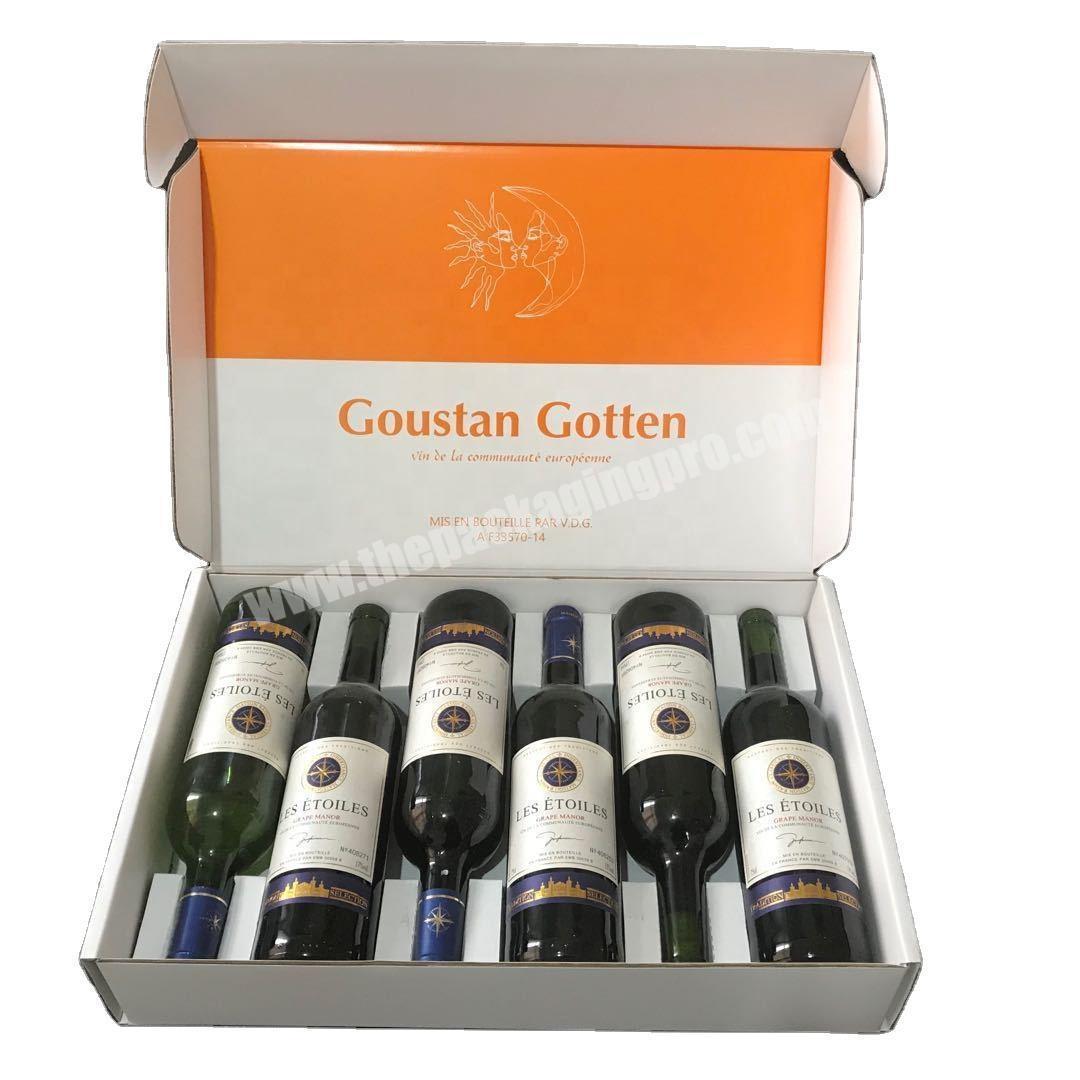 custom wine box gift cheaper wine paper box wine shipper boxes for 6 bottle