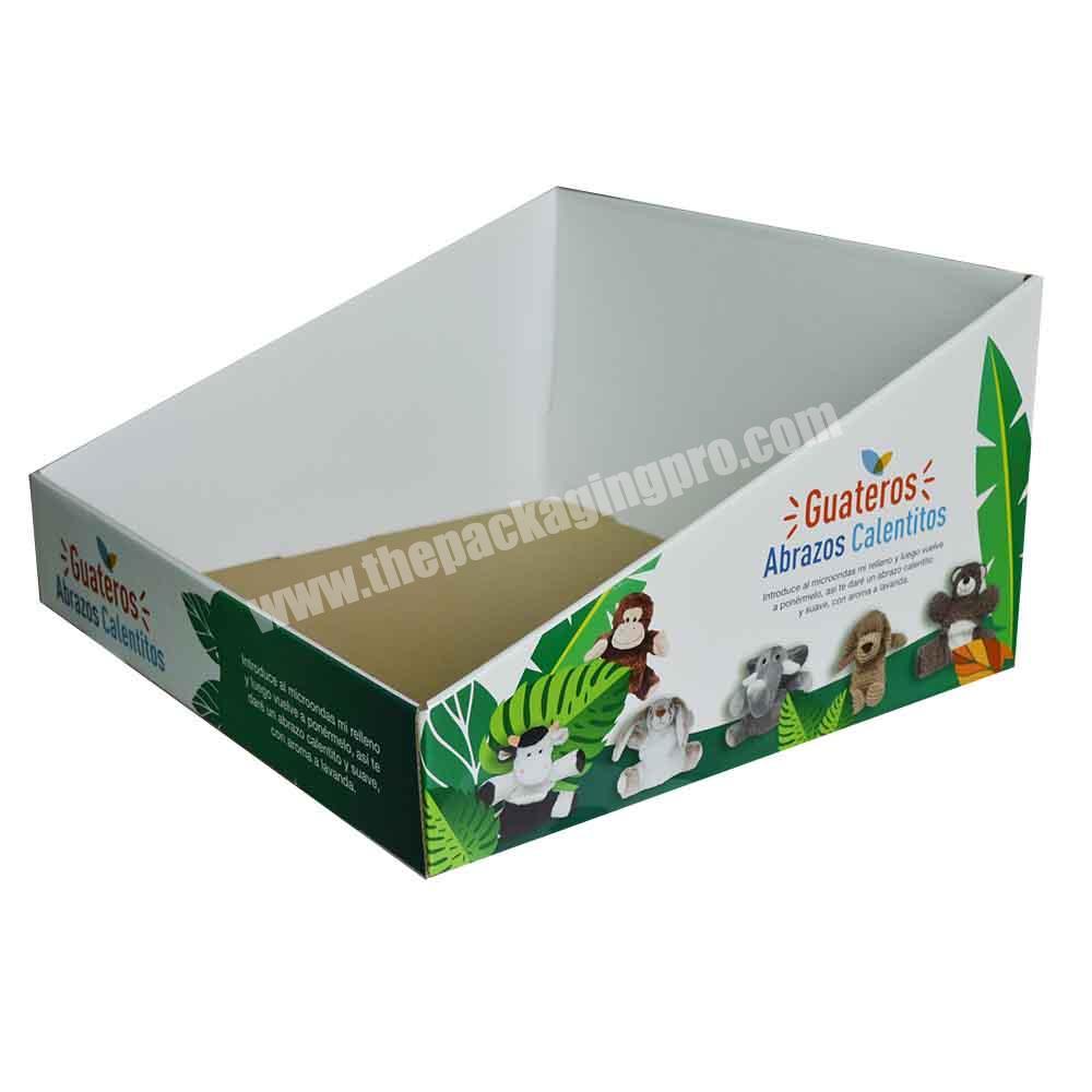 customer design factory price customer retail logo printed foldable corrugated cardboard counter display box