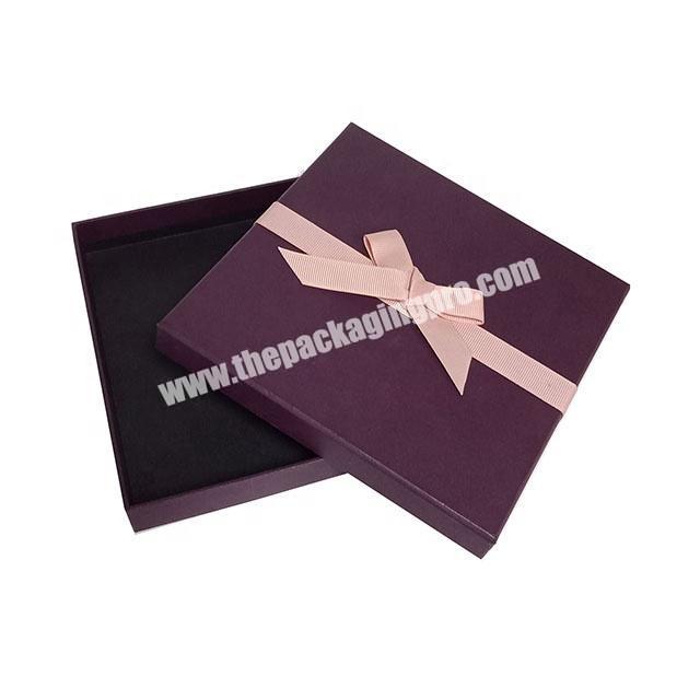 customised embossing logo chocolate packaging gift cookie boxes with ribbon