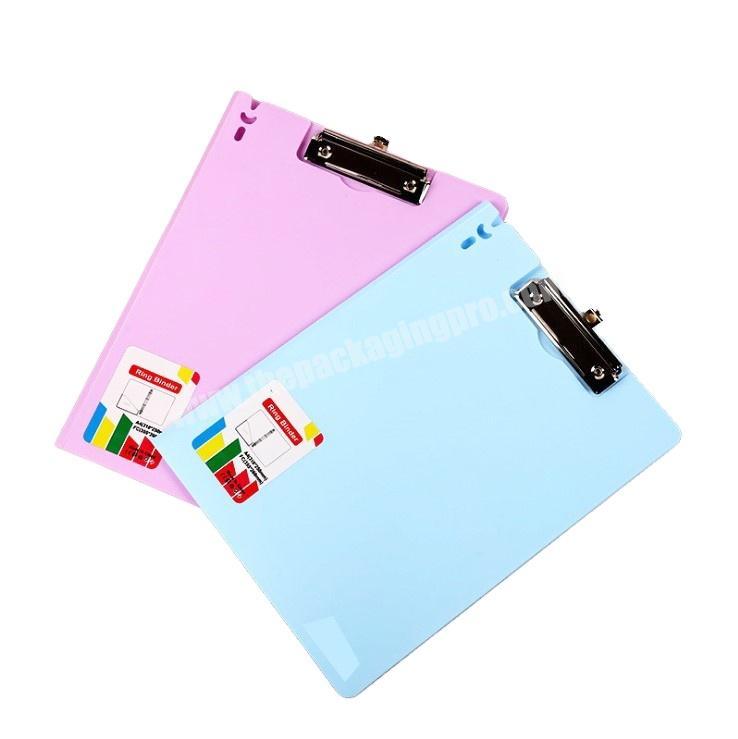 customized candy color PP folder with fixtures can be hung suitable for office