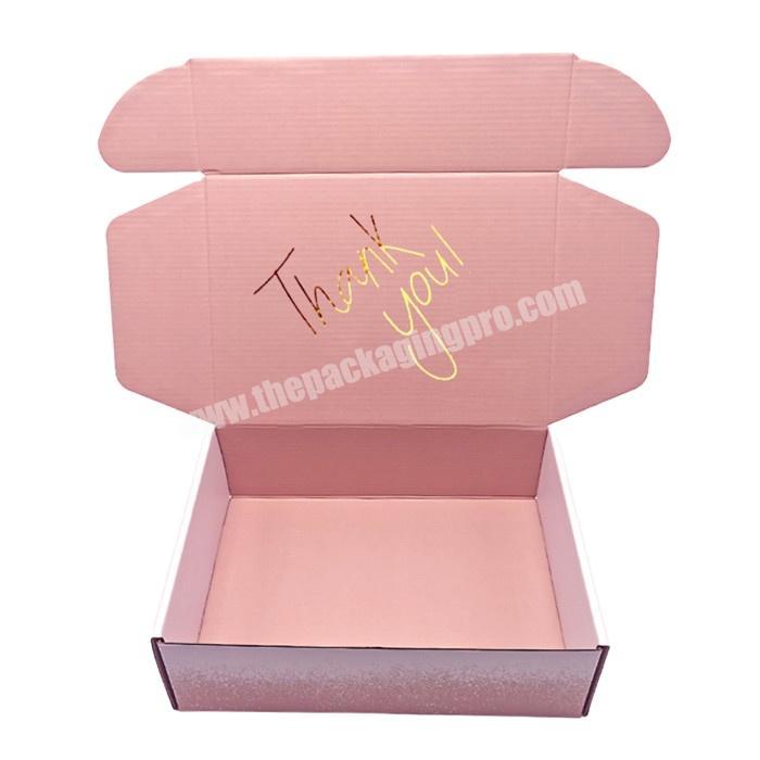 customized eco-friendly e-flute recycled corrugated packaging shipping box mailer for hair ca