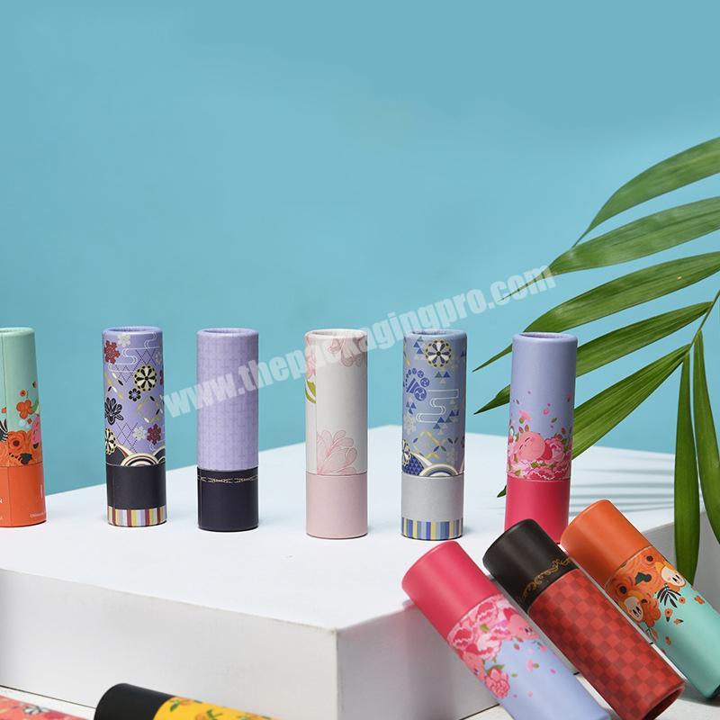 cylinder food grade kraft paper tube container lip gloss tube packaging