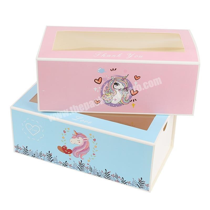 exquisite manufacture wholesale customized colorful cake packaging paper box  with custom logo / printing