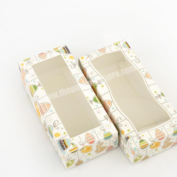 factory cute custom paper baby socks packaging box with clear window