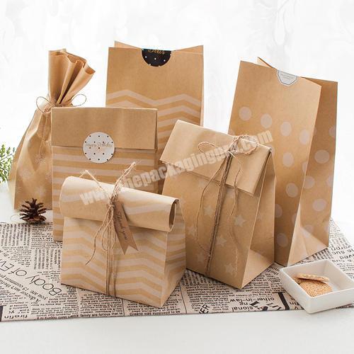 factory factory custom recycled brown kraft packaging bag without handles
