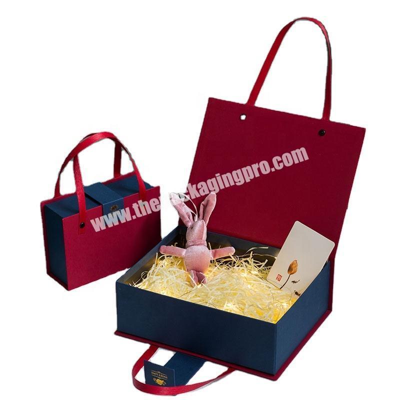 fancy cardboard carrying box with handle creative cardboard gift boxes with handle for gift pack