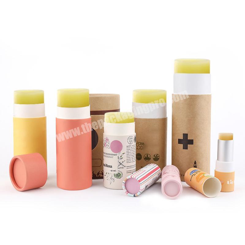 fashionable kraft brown paper tube paper cardboard round gift tube paper packaging