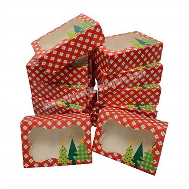 food grade paper cardboard printed bakery custom folding cookies box with window