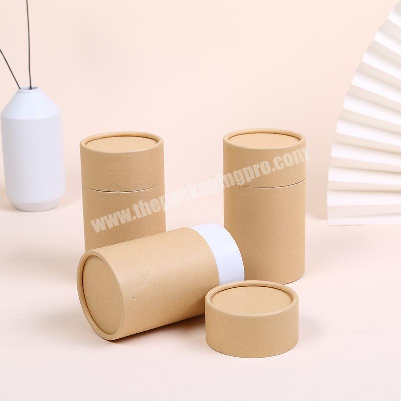 food grade tea round box packaging gift kraft paper shipping tube