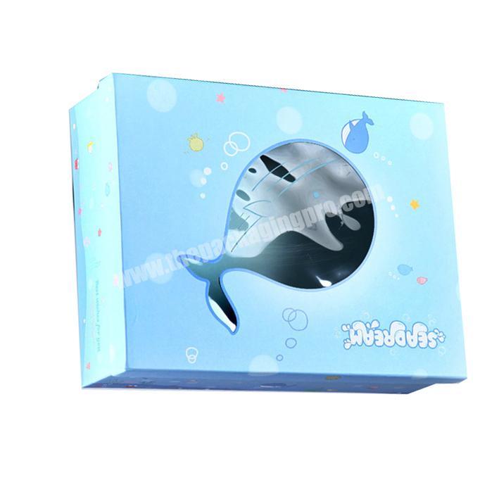 gift display with clear lid factory packaging paper box window handle pvc