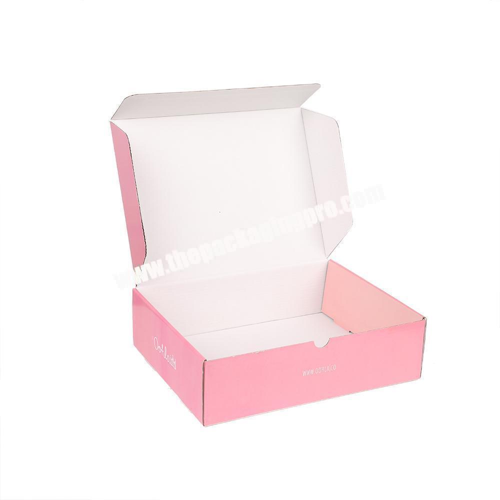 custom corrugated paper lightweight shipping boxes hot stamping gold logo
