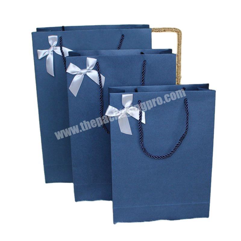 high quality custom blue shopping bags for clothes