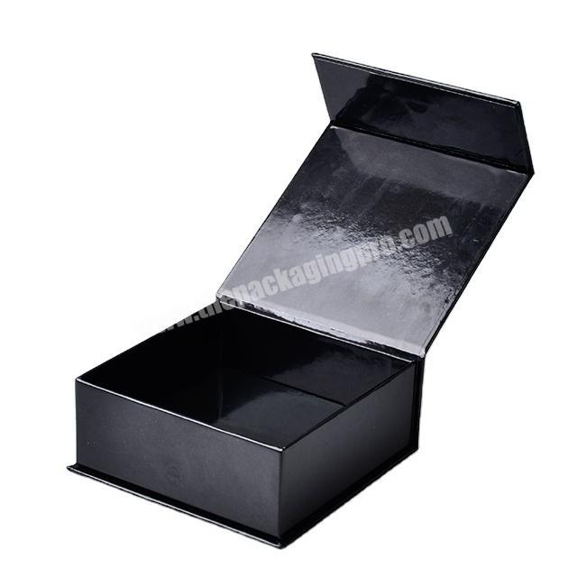 high quality good price custom magnetic packaging box black gift box magnetic