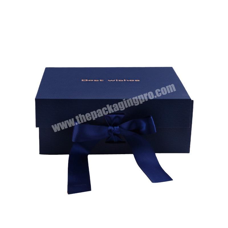 high quality wholeasle large luxury hot stamping custom  foldable packaging boxes