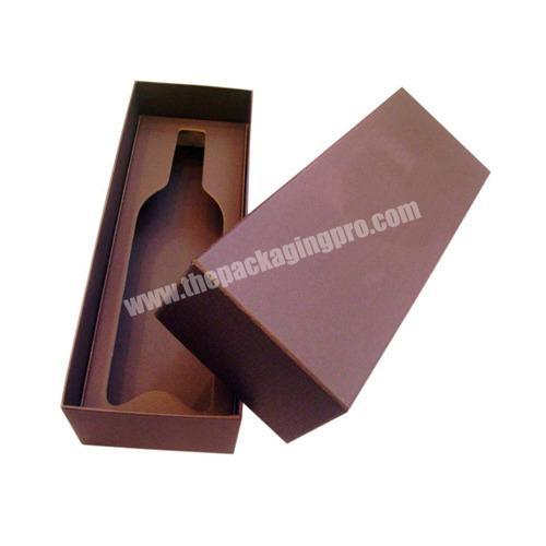 hot sales handmade red wine bottle packing rigid gift box with insert