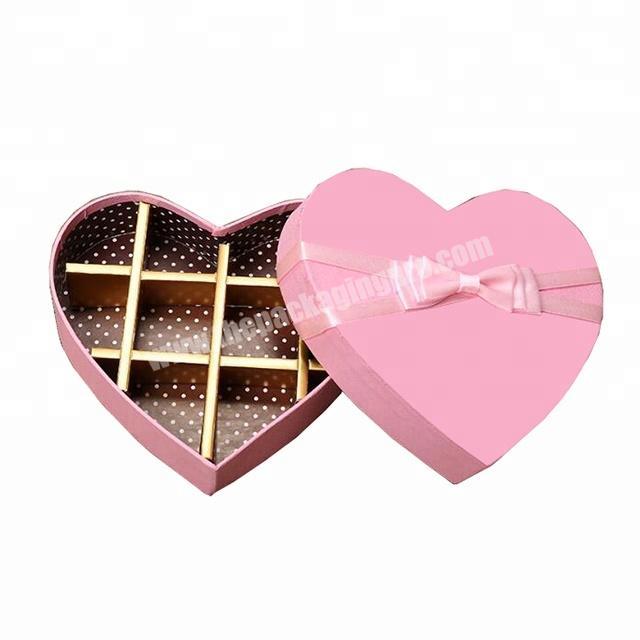 logo custom printed paperboard chocolate heart shaped packaging box with lid