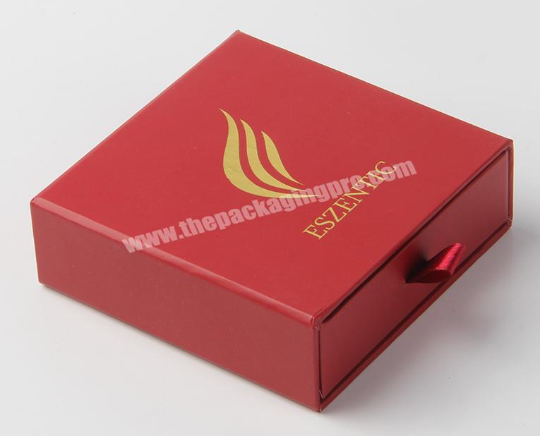 logo printed red cardboard purse packaging gift paper wallet boxes