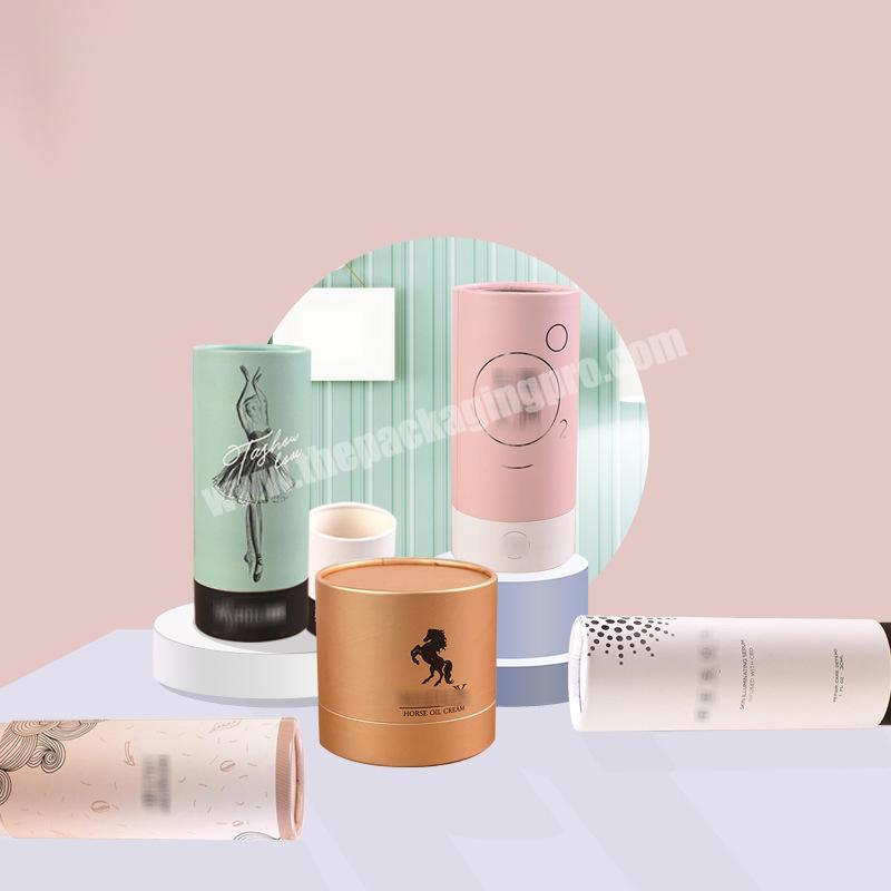 loose tea cardboard cylinder ecofriendly cosmetic paper box kraft tube round packaging