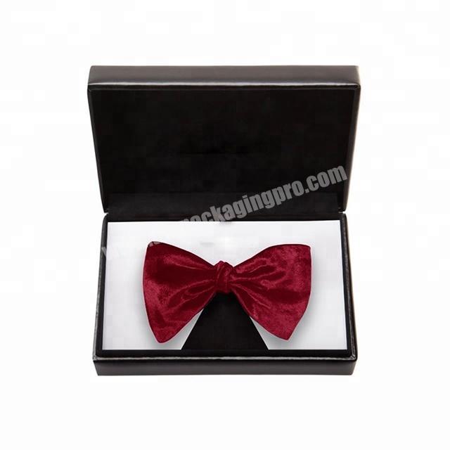 luxury custom paper cardboard bow tie rigid boxes storage gift  hinged packaging box with lid