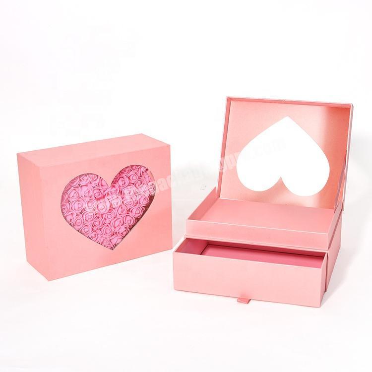 luxury pink boxes cardboard pink makeup packaging box custom logo