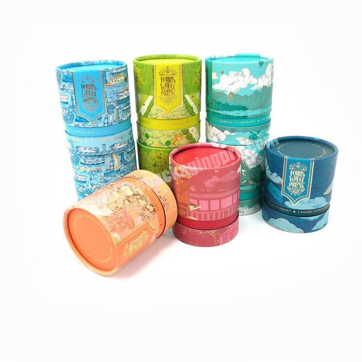 luxury recyclable paper tube packaging for candle