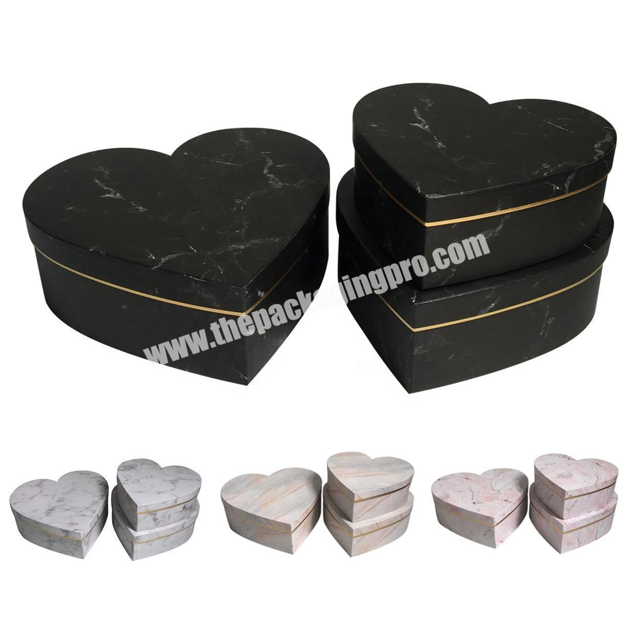 luxury heart-shaped gift box preserved heart shaped empty sweet boxes romantic heart paper box with lids