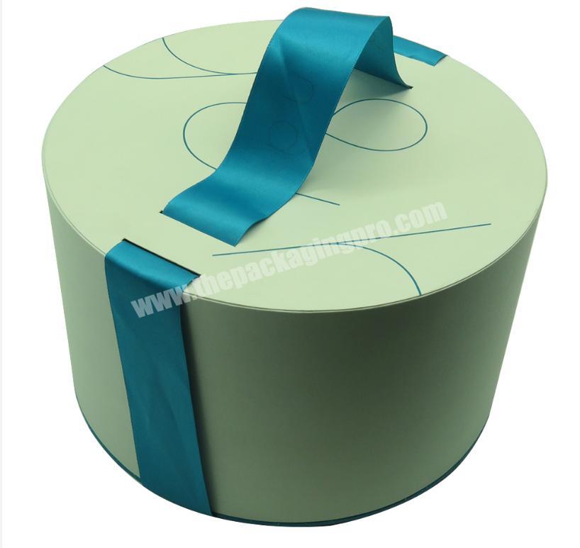 luxury round gift box for weeding birthday cake gift packaging