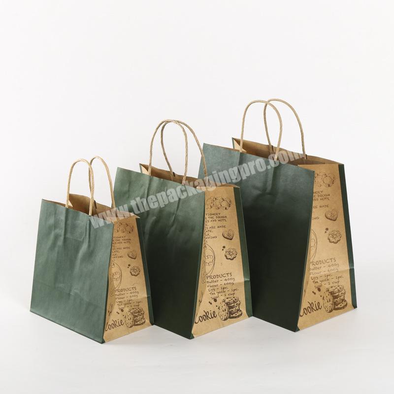 manufacturer wholesale clothing store use custom kraft carry bag with logo printing
