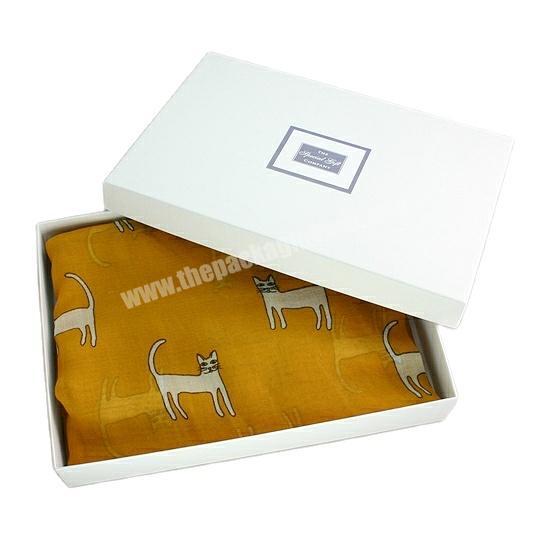 manufacturer wholesale custom luxury printed scarves box for gift