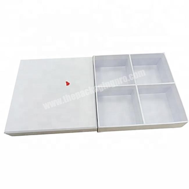 oem printing custom logo paperboard clamshell tea storage gift packaging case box  with compartments