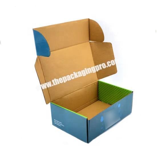kexin custom brown kraft shoe color printed aircraft mailing flip open corrugated storage box
