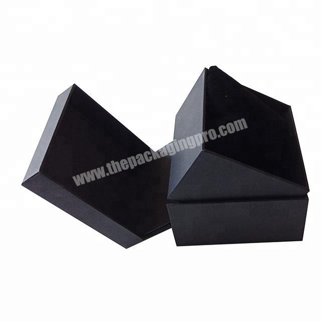 paper custom embossed flora luxury black single watch packaging gift box