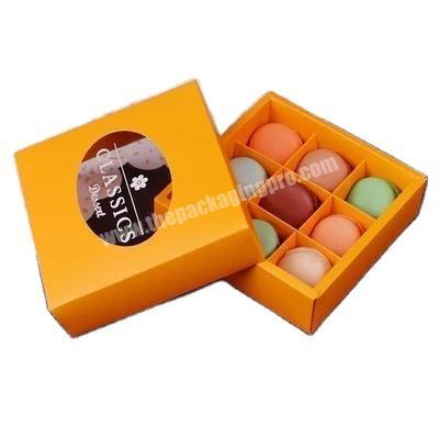 paper food grade cardboard custom square Macarons packaging box