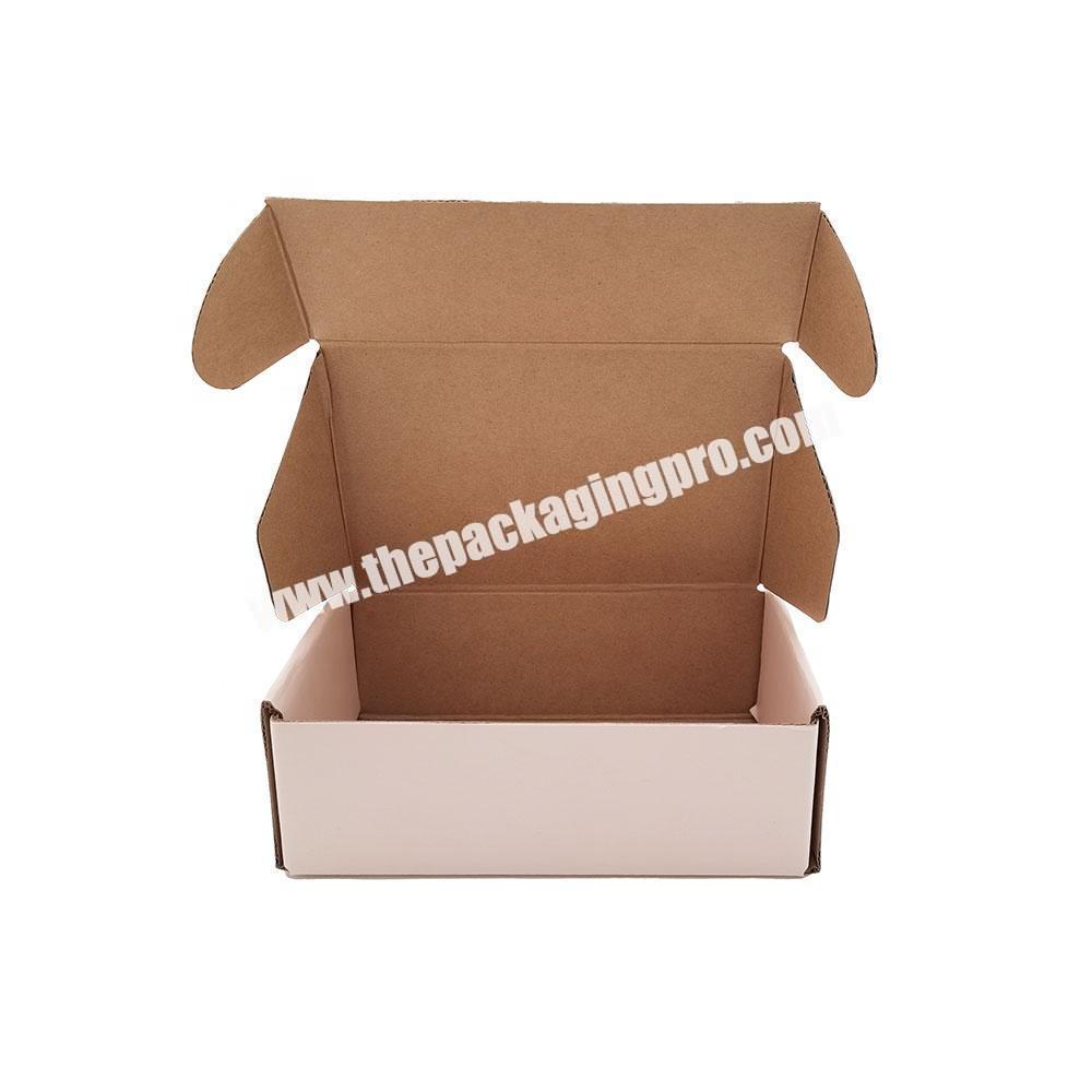 Kexin custom pink kraft paper box packaging paper box clothing package eco friendly corrugated paper box for dress