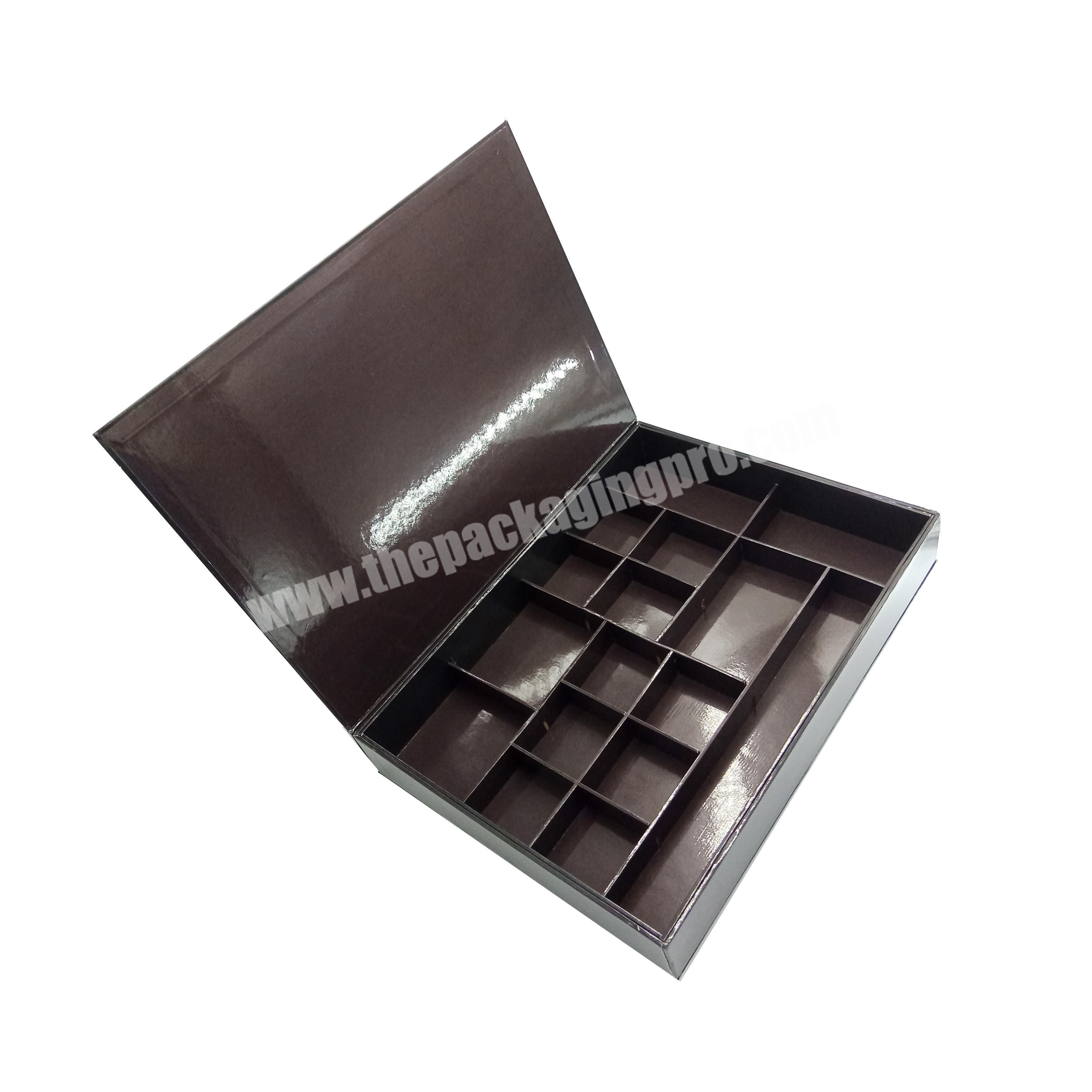 printing embossed custom logo flip top magnetic paper cardboard bento dessert packaging gift box with compartments