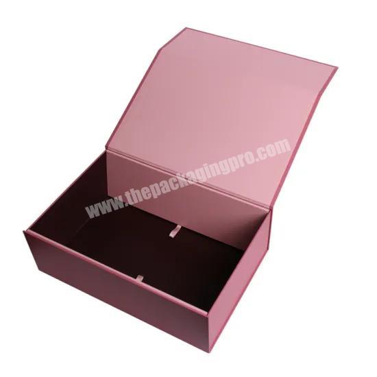 red paper lingerie women wedding dress packing hamper foldable gift packaging box