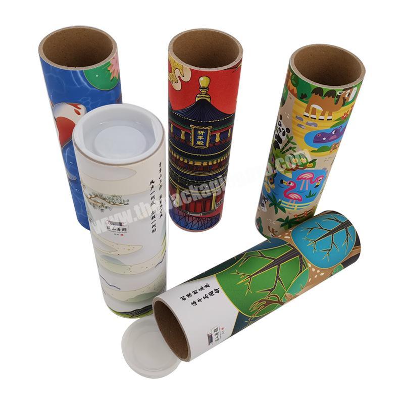 round paper box emballage cosmetique cylindrique kraft tube box packaging