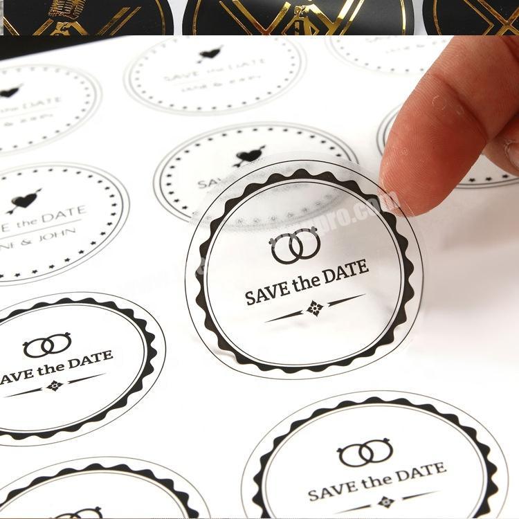 simple design one color printing on matte PVC sticker for label sticker