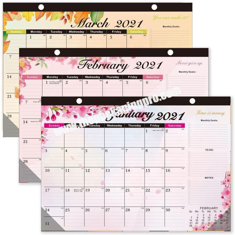 stock table calendar custom calendar 2021 Paper wall calendar printing