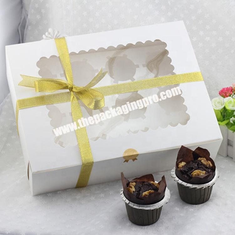 stock fancy China cupcake containers kraft cupcake bouquet boxes mini cupcake box packaging