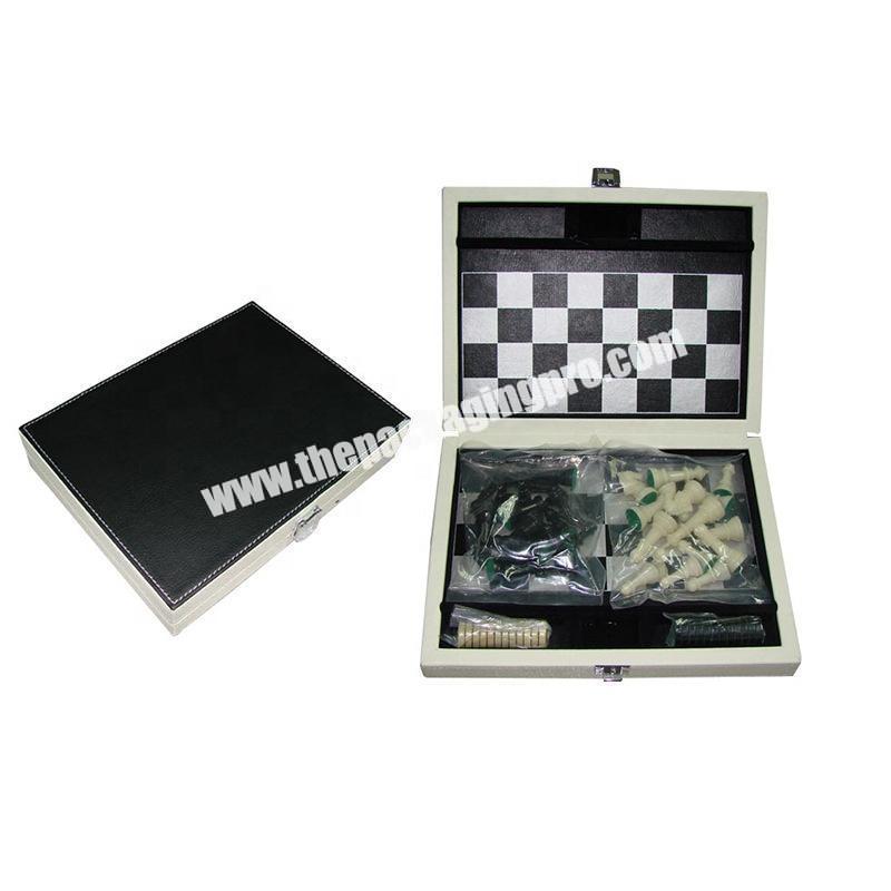 stock leather game box portable board game packaging box luxury board game storage boxes