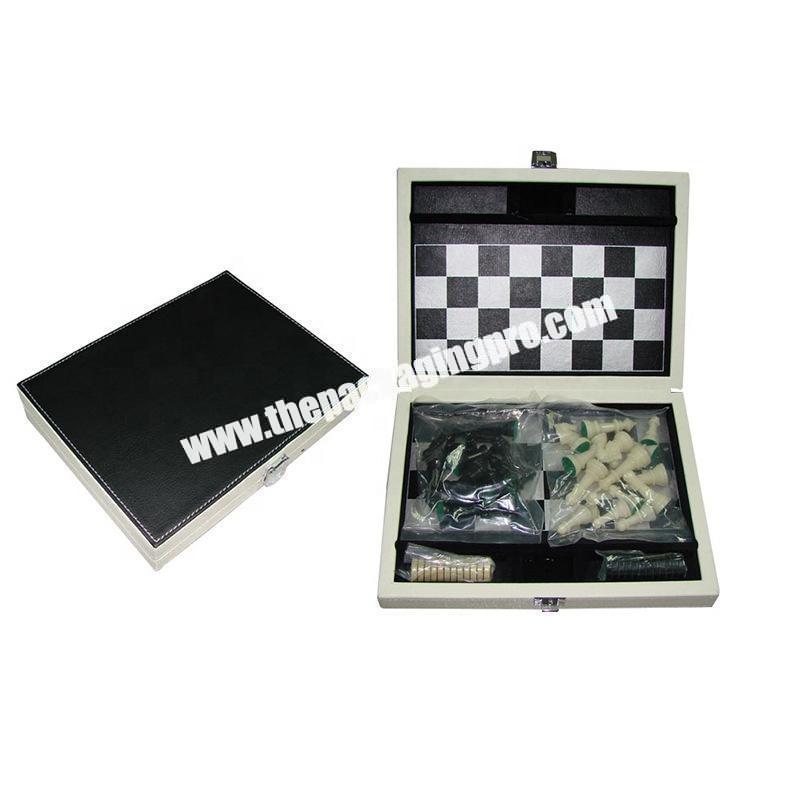 stock leather mini game box packaging pan-doras box games console luxury leather game box