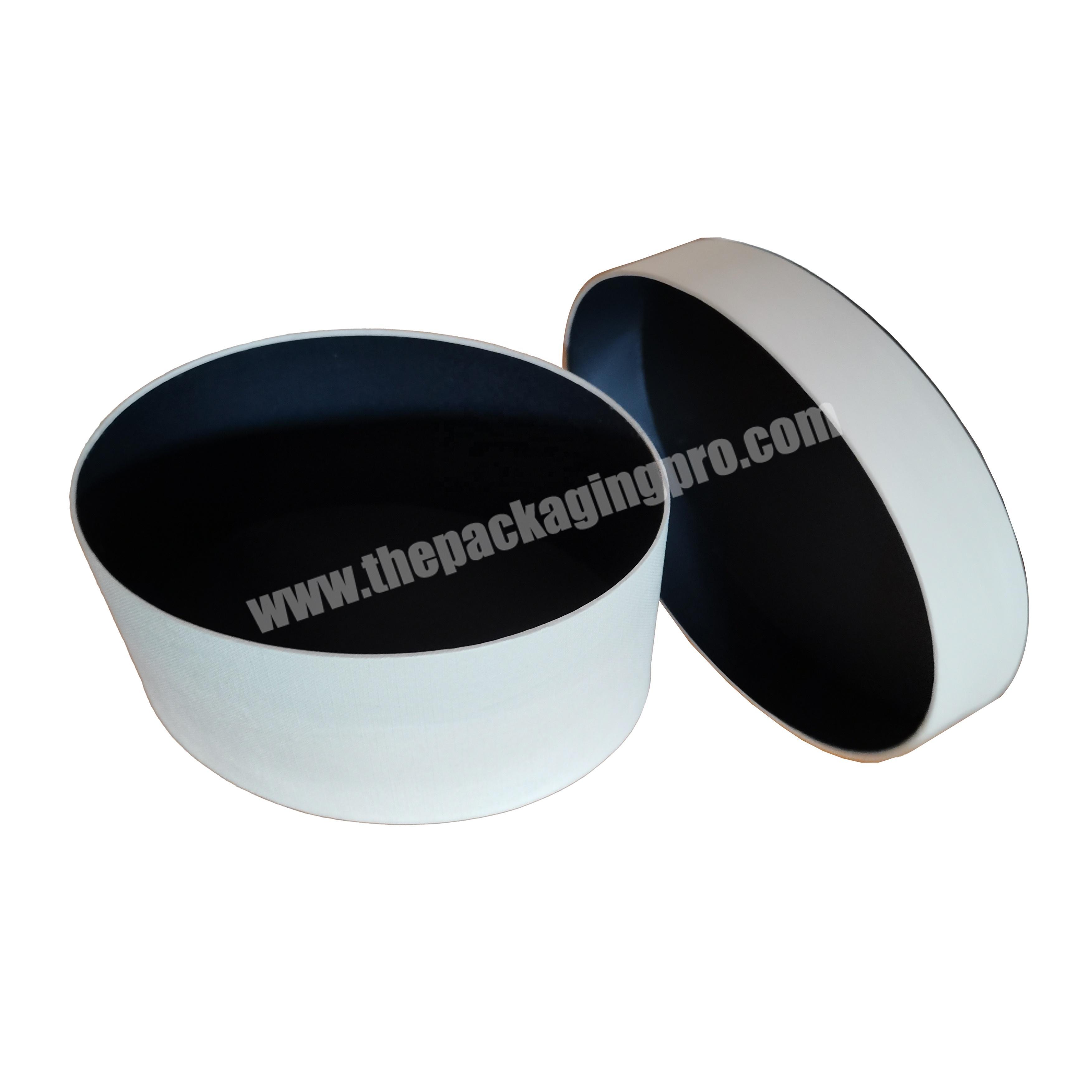 white linen paper lid and base a4 recycle gift packing oval tube durable paper box