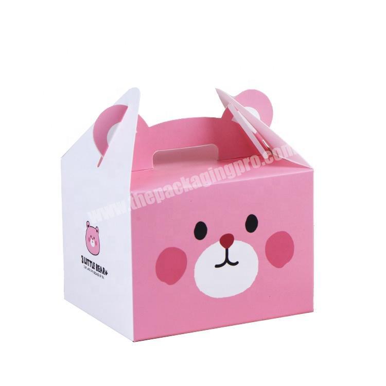 wholesale cube muffin paper birthday cake packaging box with handle