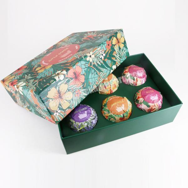 wholesale custom paper bath bomb gift set packaging