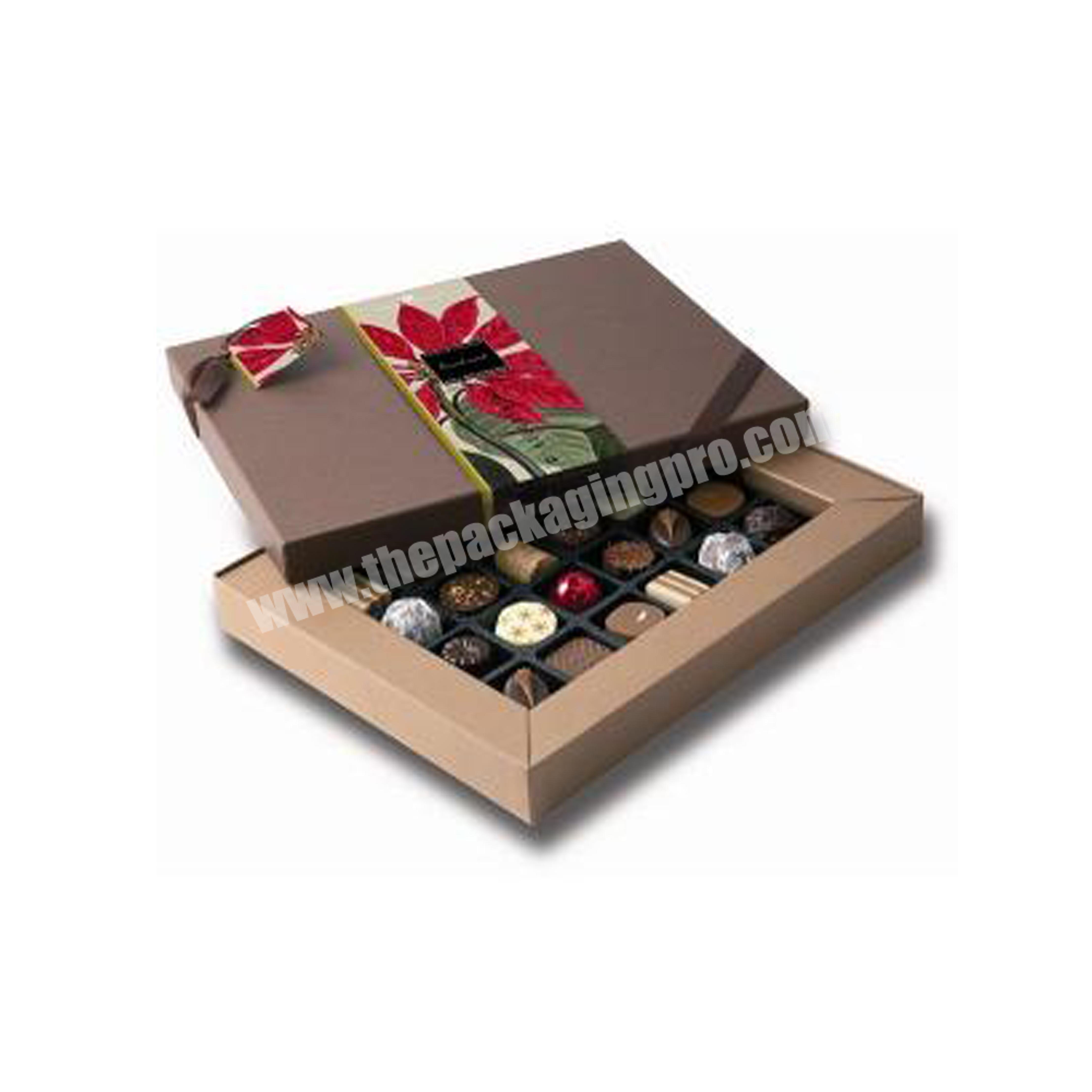 wholesale custom paper chocolate box with dividers