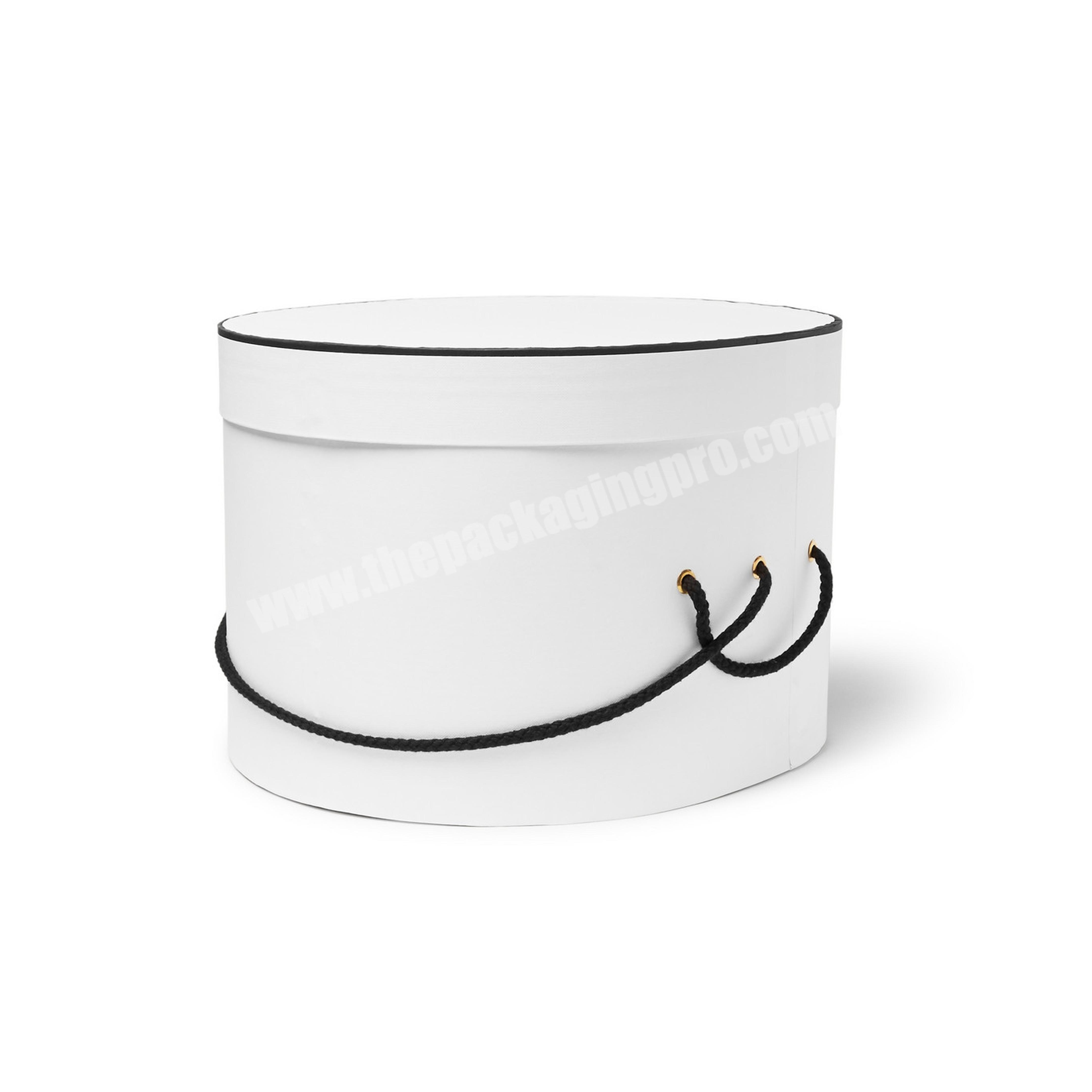 wholesale custom round luxury millinery box with lid