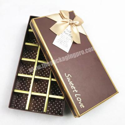 wholesale custom size pattern color chocolate box with paper insert